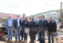Ξεκίνησε η κατασκευή των πυλώνων της πεζογέφυρας Γελαδάκη