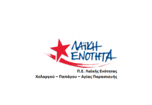 H Λαϊκή Ενότητα Χολαργού – Παπάγου – Αγίας Παρασκευής δηλώνει την υποστήριξη στο Φυσάει Κόντρα