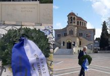Κατάθεση στεφάνου από το Δήμαρχο Βασίλη Ζορμπά εις μνήμην των Ηρώων της επαναστάσεως του 1821
