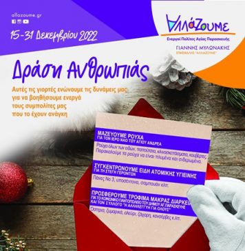 Συνεχίζεται η δράση αλληλεγγύης από τους «ΑΛΛΑΖΟΥΜΕ»