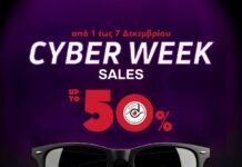 Από 1 έως 7 Δεκεμβρίου το eyed Paraskakis ρίχνει τις τιμές μέχρι –50% σε γυαλιά ηλίου & επιλεγμένους σκελετούς οράσεως