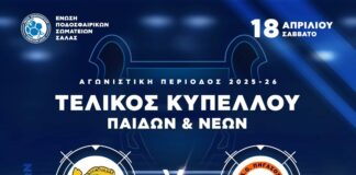 Τελικός Κυπέλου Παίδων “foutsal” στις 18/4