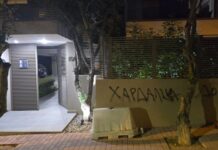 Αναρχικοί έξω από το σπίτι του Χαρδαλιά, έγραψαν συνθήματα με σπρέι